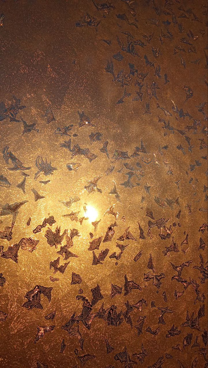 Beautiful ice flowers on the outer windows. It is -32 C (-26 F) - Novosibirsk in December.